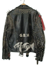 Women's Cone Studded Waist Belted, Biker's Fashion Citizen Fish Leather Jacket, Sex Pistol Misfit Patches, Personalized Gothic Jacket,
